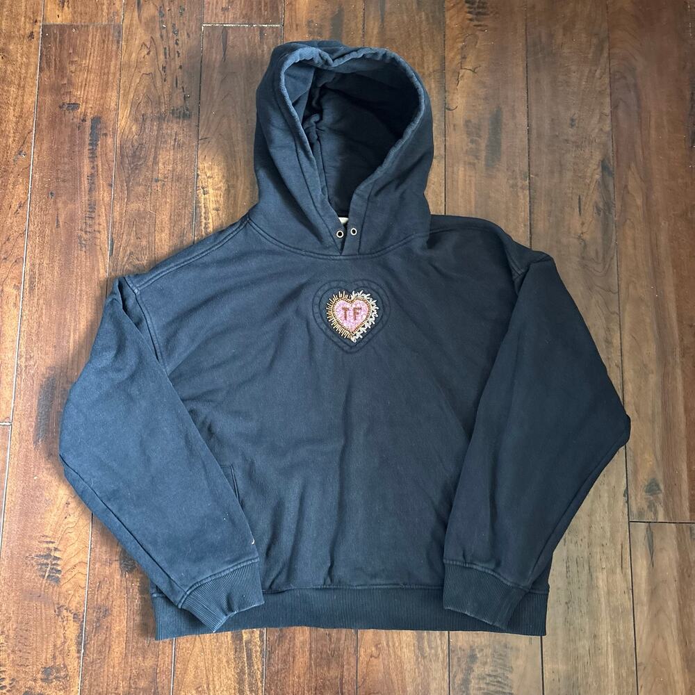 Teddy Fresh Hoodie Adult XL Black Ovesized Fit Boxy Streetwear Embroidered